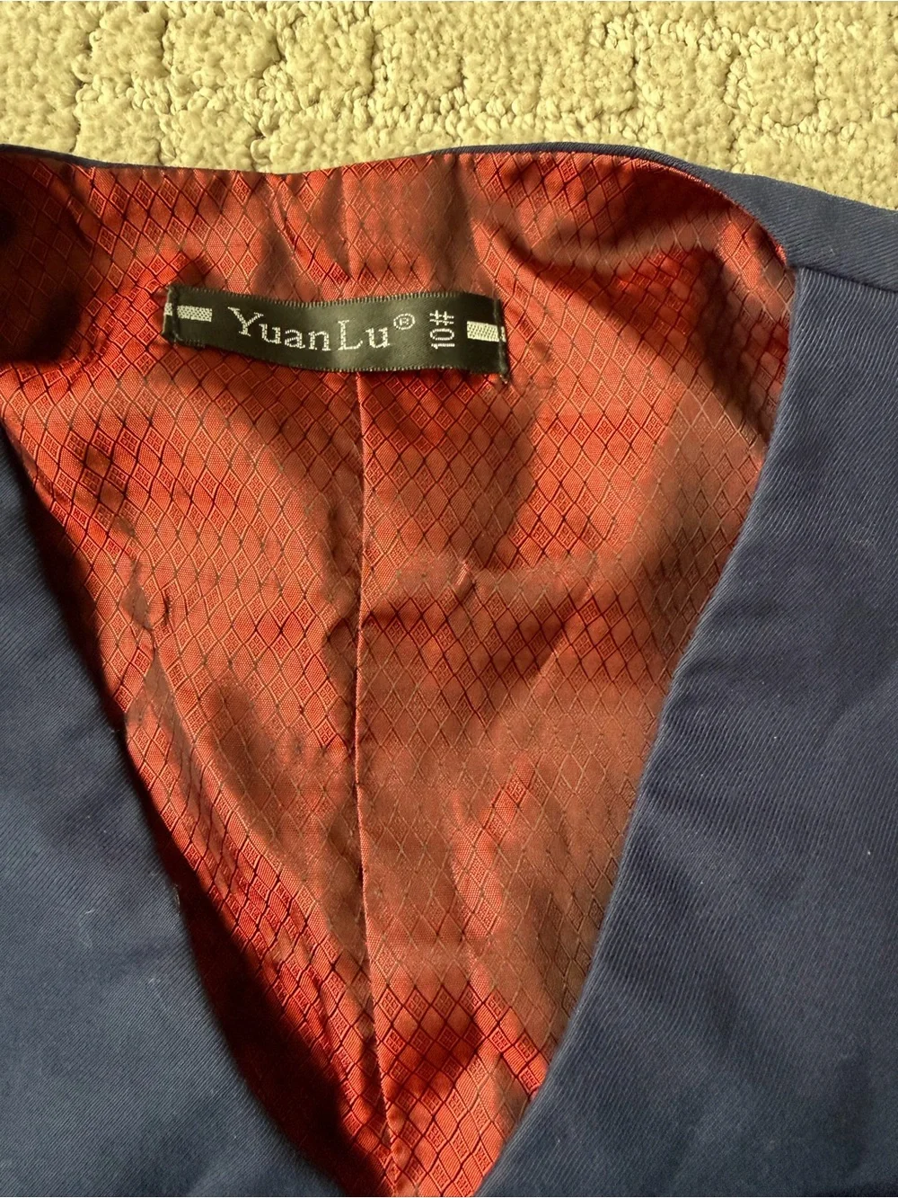 Navy Blue Dress Vest Size 10